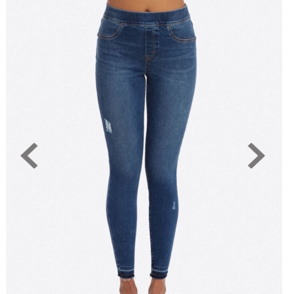 Spanx Distressed Ankle Skinny Jeans - Small